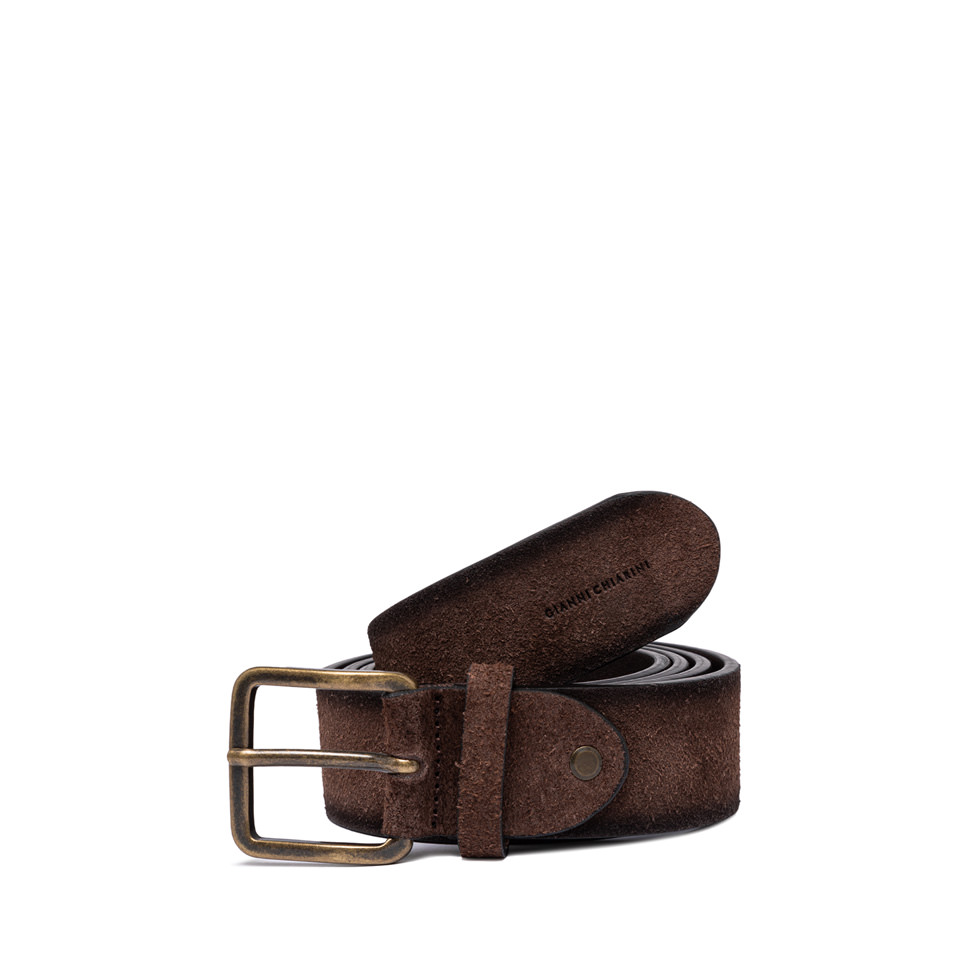 GIANNI CHIARINI: FLACHER GÜRTEL AUS LEDER 4 CM