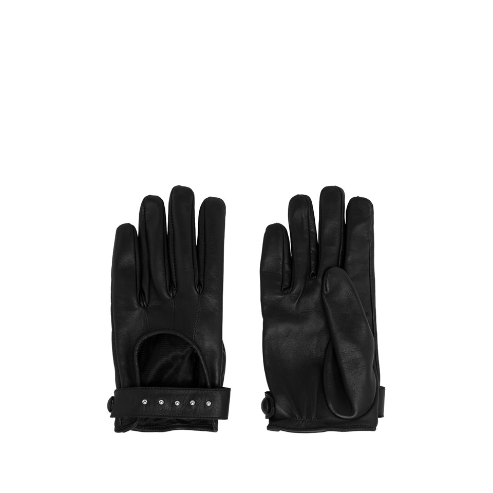 GIANNI CHIARINI: GLOVES IN NAPA LEATHER WITH RIVETS