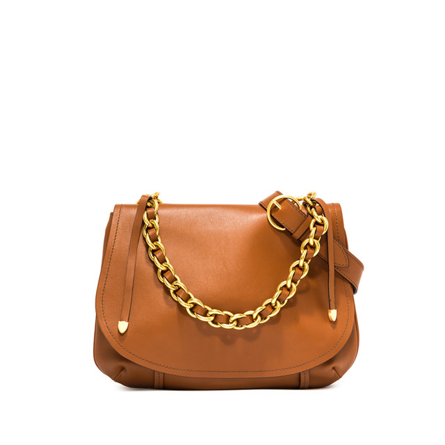 tan over the shoulder handbag