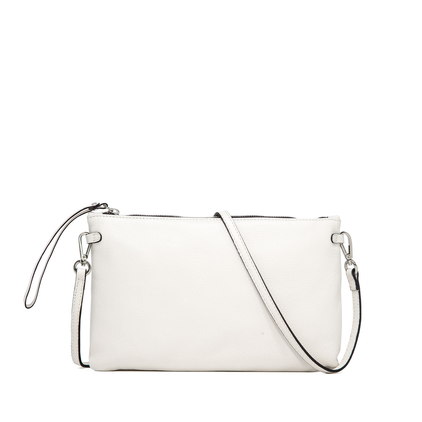 large white clutch bag
